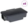 vidaXL Pułapki na myszy 6 szt. Czarne 22x12,5x7,5 cm