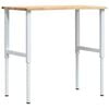 vidaXL Stolik roboczy, 100x60x(71,5-98) cm, drewno dębowe