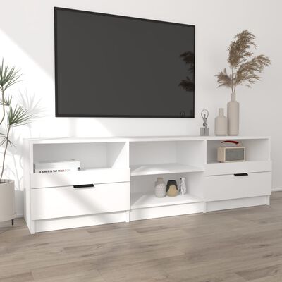 vidaXL Szafka pod TV, biała, 150x33,5x45 cm, materiał drewnopochodny