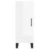 vidaXL Wysoka szafka, biała z wysokim połyskiem, 34,5x34x180 cm