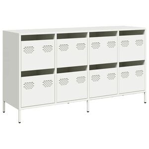 vidaXL Szafka, biała, 135x39x73,5 cm, stal walcowana na zimno