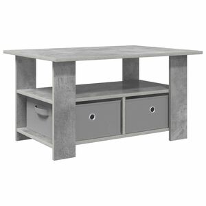 vidaXL Stolik kawowy z szufladą Betonowy szary 77 x 55 x 42 cm