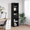 vidaXL Highboard Czarny Dąb 45 x 42,5 x 185 cm Materiał drewnopochodny