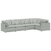 vidaXL Sofa modułowa z poduszkami aksamitna jasnoszara