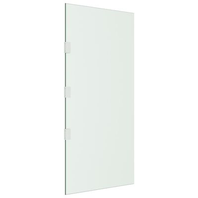 vidaXL 2 ścianki do zadaszenia drzwi, przezroczyste, hartowane szkło