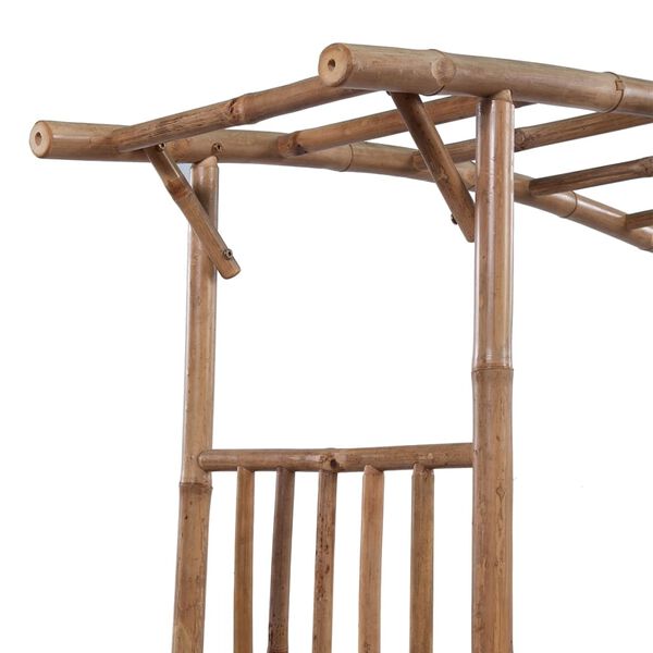 vidaXL Arkada r&oacute;żana, bambusowa, 145x40x187 cm