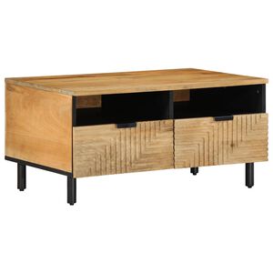 vidaXL Stolik kawowy Brązowy 80x54x40 cm Drewno lite Mango