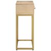 vidaXL Stolik konsolowy, 90x30x76 cm, lite drewno mango i żelazo