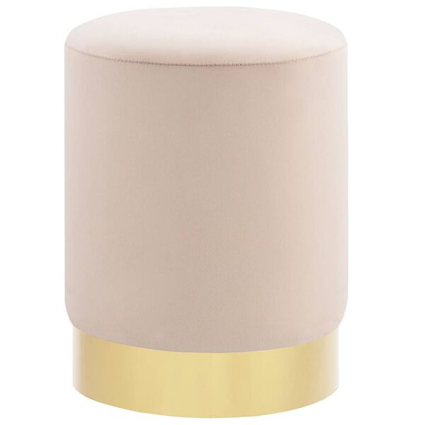 vidaXL Stołek, brzoskwiniowy-złoty, aksamit 28 x 36 cm