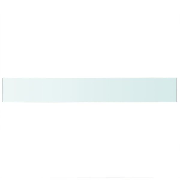 vidaXL P&oacute;łki, 2 szt., szklany, przezroczysty panel, 90 x 12 cm