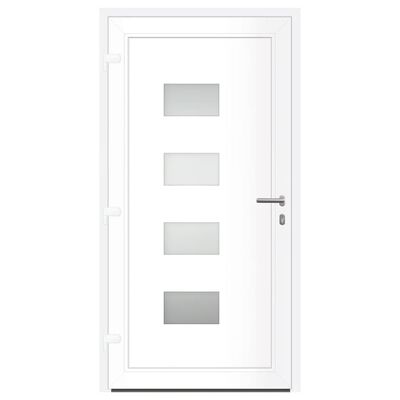 vidaXL Drzwi wejściowe, antracytowe, 100x200 cm, aluminium i PVC