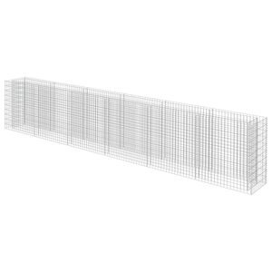 vidaXL Podwyższona donica gabionowa, galwanizowana stal, 540x50x100 cm