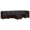 vidaXL Sofa Ogrodowa 6-osobowa z Poduszkami w Wyglądzie Rattanu PP