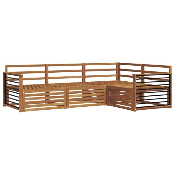 vidaXL Zestaw sof na zewnątrz 4 pcs Naturalny Lite Drewno Akacji