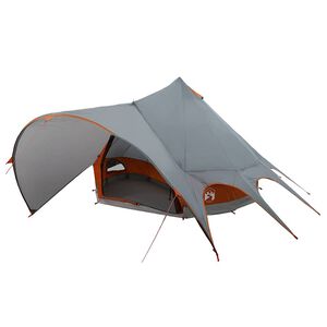 vidaXL Namiot Teepee dla 5 os&oacute;b z dachem Szary i pomarańczowy