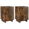 vidaXL Szafka Nocna 2 pcs Dąb wędzony 33,5 x 34,5 x 50 cm