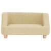 vidaXL Sofa dla psa, kremowa, 95x63x39 cm, lniana
