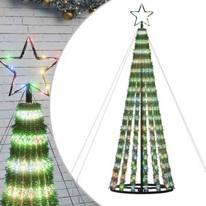 vidaXL Choinka LED 275 diod LED Kolorowa 180 cm