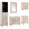 vidaXL Zestaw mebli łazienkowych 5 pcs Biały Materiał drewnopochodny