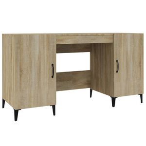 vidaXL Biurko, dąb sonoma, 140x50x75 cm, materiał drewnopochodny