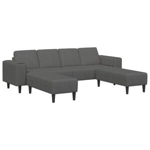 vidaXL Sofa Ciemnoszary 250 x 188 x 76 cm Tkanina sztruksowa
