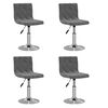 vidaXL Obrotowe krzesła stołowe, 4 szt., ciemnoszare, obite aksamitem