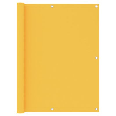 vidaXL Parawan balkonowy, żółty, 120x500 cm, tkanina Oxford