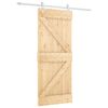 vidaXL Drzwi przesuwne 85 x 210 cm Lite Drewno Sosnowe (Nieobrobione)