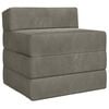 vidaXL Składana Sofa Ł&oacute;żko jasnoszary 200 x 70 x 15 cm Welur