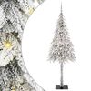 vidaXL Choinka z 300 diodami LED z podstawą Biały 180 cm PE i stal