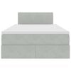 vidaXL Ł&oacute;żko z miejscem do przechowywania Jasnoszary 120 x 190 cm