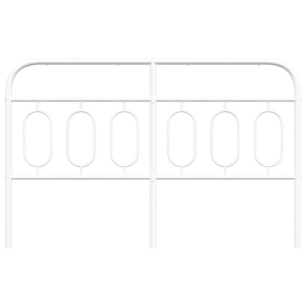 vidaXL Metalowe wymienne wezgłowie, białe, 137 cm