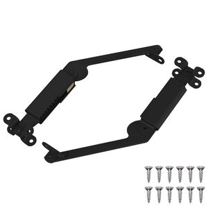 vidaXL Zawias wspierający pokrywę 2 pcs Czarny 192 x 32 x 50 mm Stal