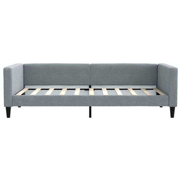 vidaXL Sofa z materacem, jasnoszara, 90x190 cm, tkanina