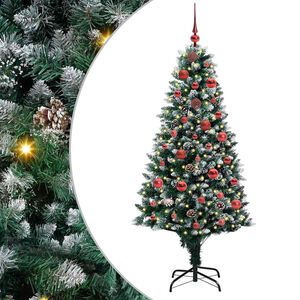 vidaXL Sztuczna choinka z podstawą Zielony 150 cm PVC i Stal i Plastik