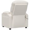 vidaXL Elektryczny fotel masujący, kremowy, sztuczna skóra
