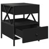 vidaXL Stolik nocny z LED Infinity, czarny, 40x40x51 cm