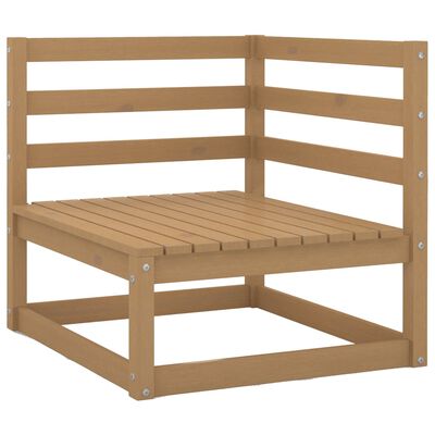 vidaXL 2-osobowa sofa ogrodowa, poduszki, miodowy brąz, drewno sosnowe