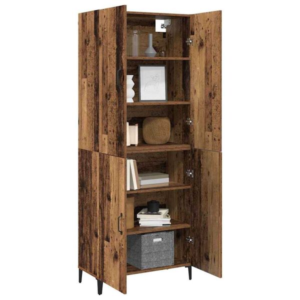 vidaXL Highboard 2 pcs Stare drewno Materiał drewnopochodny
