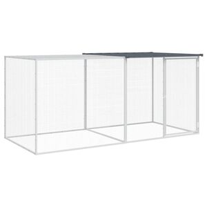 vidaXL Klatka dla kurczak&oacute;w z dachem antracytowa 203x98x90 cm ocynkowana stal