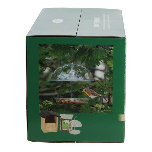 Esschert Design Karmnik dla rudzik&oacute;w, kompletny zestaw