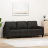vidaXL Sofa 3-osobowa, czarna, 180 cm, tapicerowana tkaniną