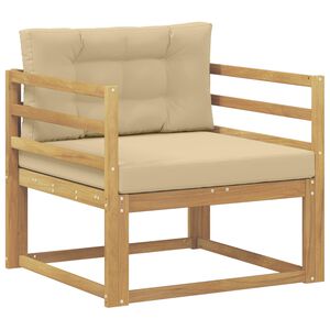 vidaXL Środkowa sofa ogrodowa Poliester Biały