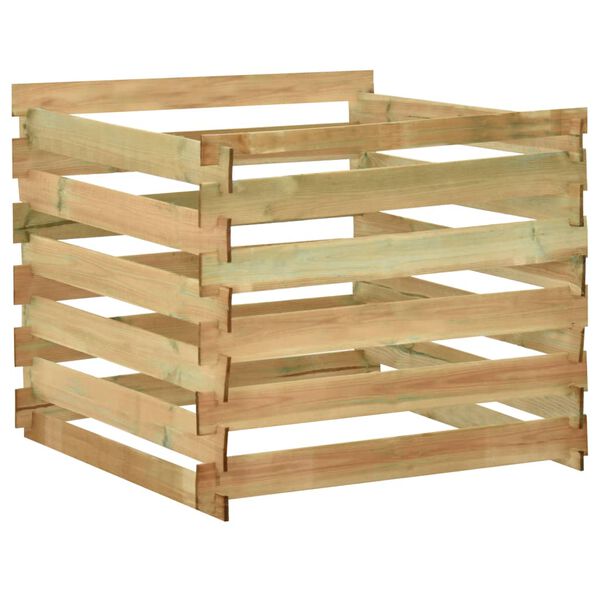vidaXL Kompostownik z listew, 100x100x80 cm, impregnowana sosna
