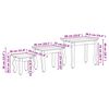 vidaXL Stolik Nesting 3 pcs Brązowy Lite drewno mahoniowe