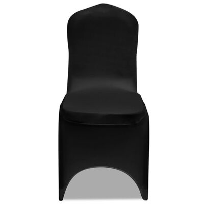 vidaXL Elastyczne pokrowce na krzesła, 100 szt, czarne, 130338x2