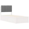 vidaXL Ramka ł&oacute;żka z tapicerowanym wezgłowiem Jasnoszary 80 x 200 cm