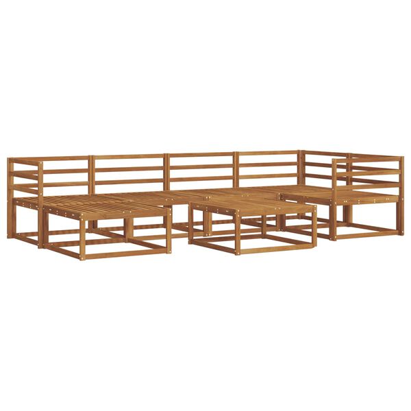 vidaXL Zestaw sof na zewnątrz 7 pcs Naturalny Lite Drewno Akacji