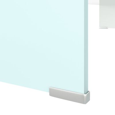 vidaXL Podstawka pod monitor / TV, zielone szkło, 90x30x13 cm