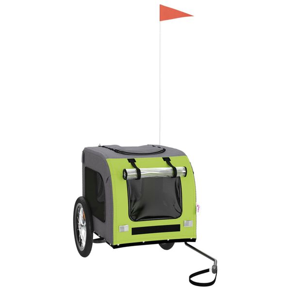 vidaXL Przyczepka rowerowa dla zwierząt, tkanina Oxford i żelazo